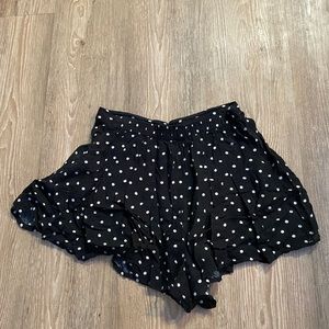 Polka dot black shirt/shorts